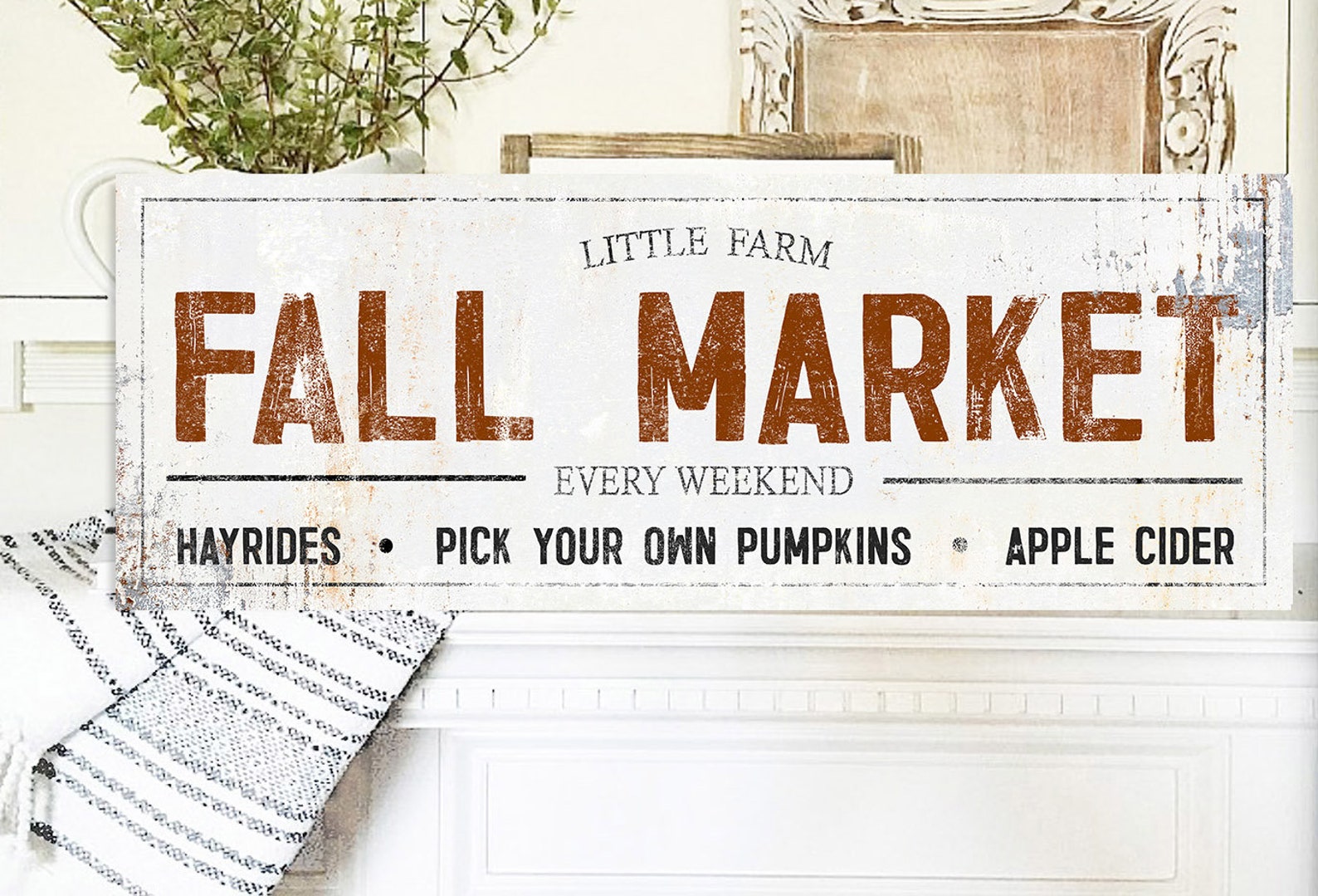 Fall Market Sign Farmhouse Fall Signs Large Farmhouse Kitchen | Etsy