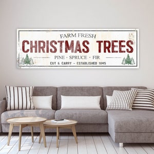 Christmas Tree Farm Sign Christmas Tree Farmhouse Sign Large Gift for Her Christmas Wall Decor Christmas Trees For Sale Wall Art Home Decor