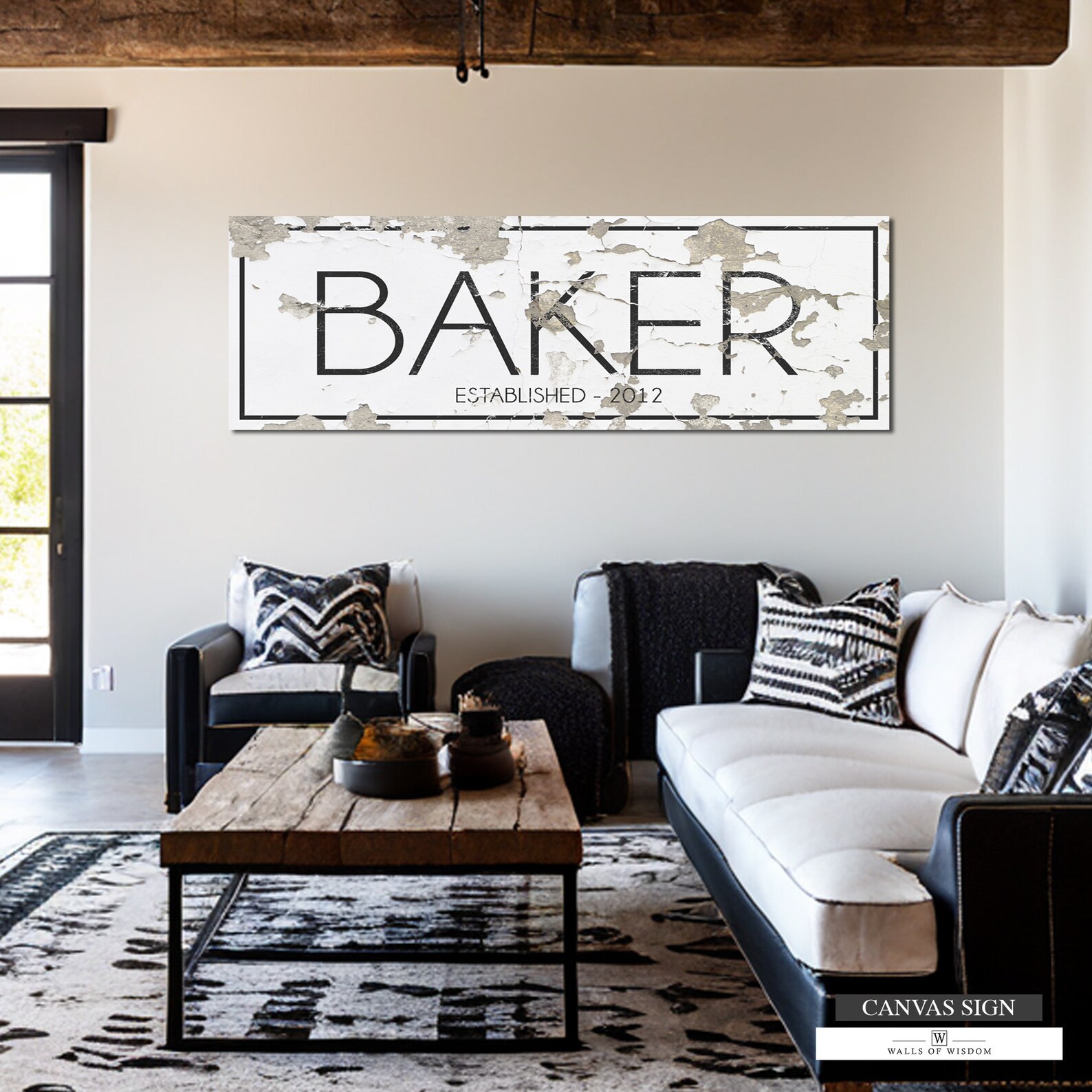 Family Established Signs Rustic Gift for Her Rustic Last Name Sign ...
