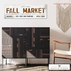 Pumpkin Farm Sign Rustic Fall Decor Family Name Date Modern Farmhouse Wall Decor Autumn Harvest Thanksgiving Vintage Canvas Print Wall Art