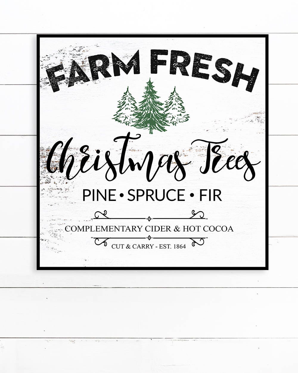 Farm Fresh Christmas Tree Sign Farmhouse Decor Gift for Her Etsy