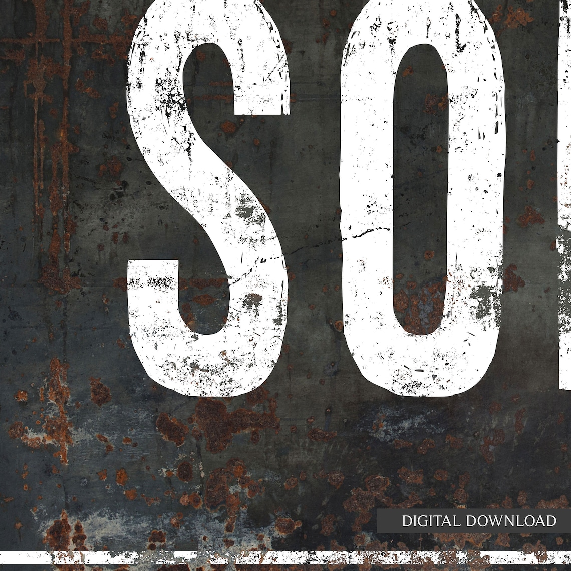 Sold Sign Poster Rustic Farmhouse SOLD Sign Printable Wall Art Vintage Sign Digital ...
