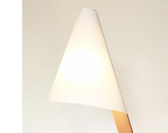 Woodpecker Desk Lamp with Clamp - Modern Handmade Solid Oak Wood Design