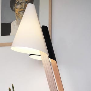 Minimalist Table Lamp for Office or Bedside, Gift Under 100, WOODPECKER image 4