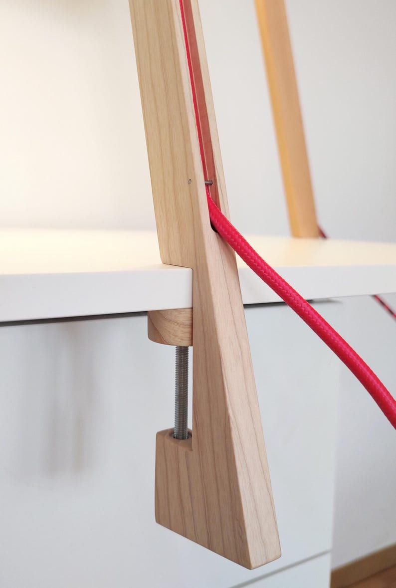 Minimalist Table Lamp for Office or Bedside, Gift Under 100, WOODPECKER image 5