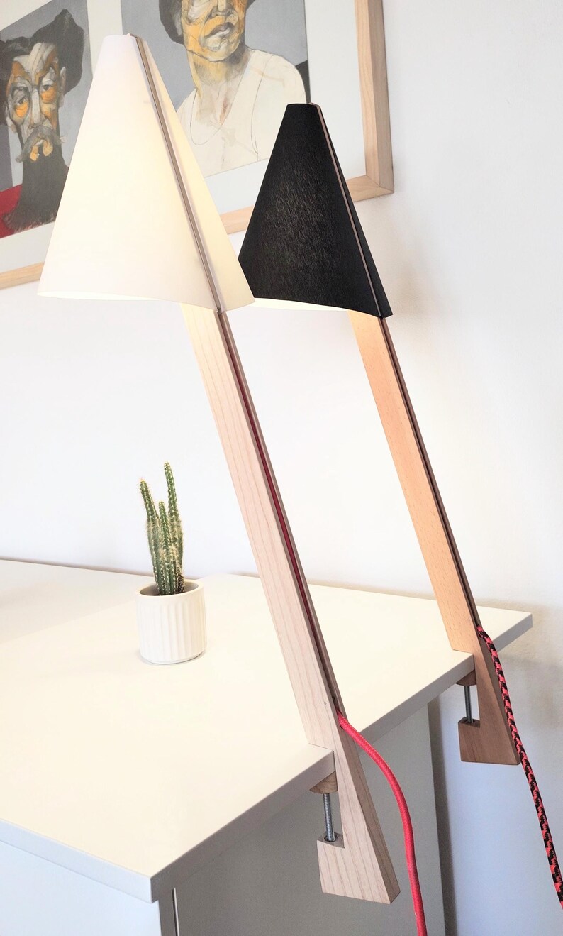Minimalist Table Lamp for Office or Bedside, Gift Under 100, WOODPECKER image 13