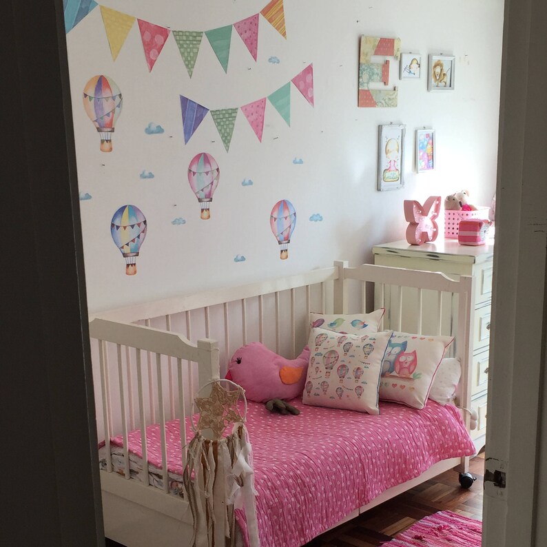 Cute Baby Room Flags Kids Decal Pennant Flag Nursery Birds Etsy