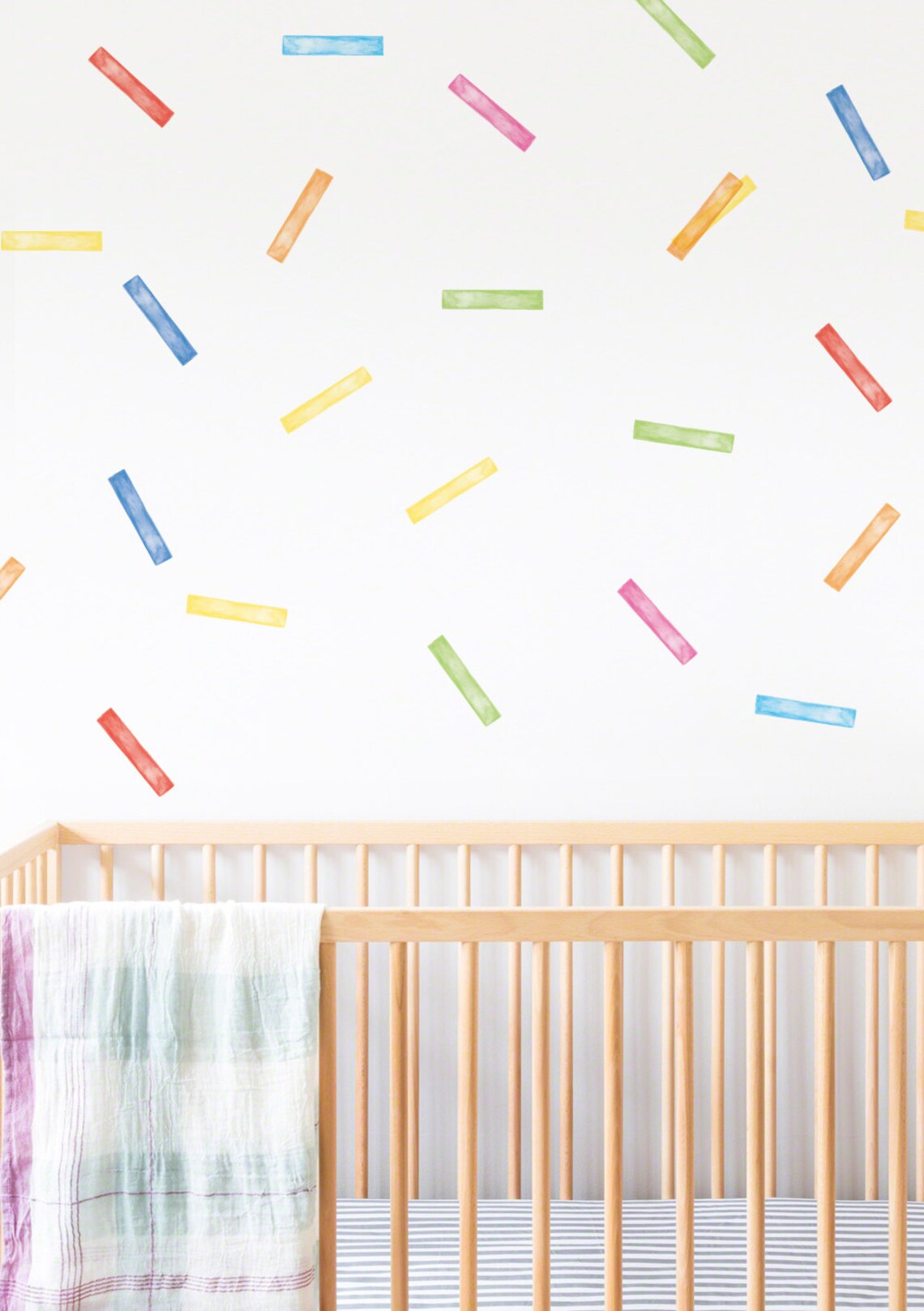 Stick Wall Decal, Stick Pattern Wall Decal, Stick Kids Decal, Confetti