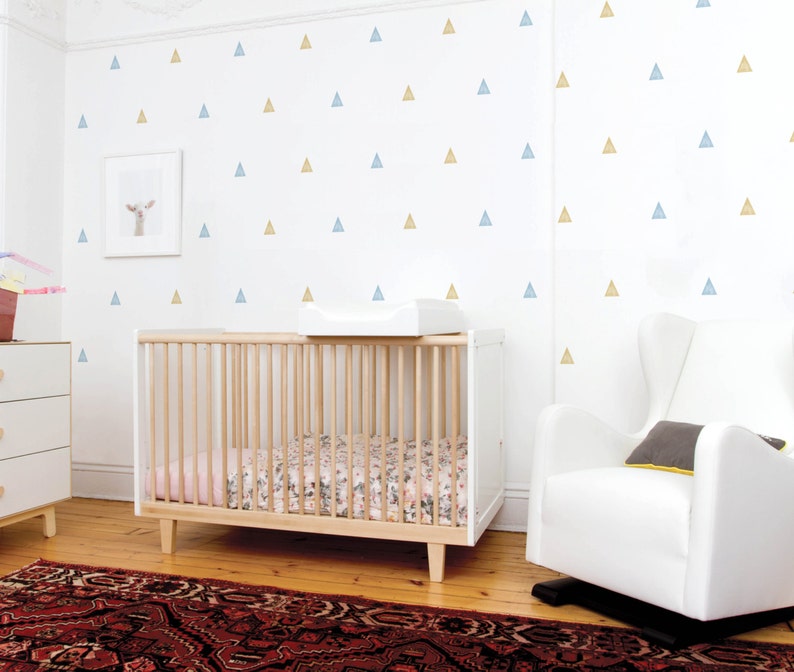 Nursery Decor Triangle Wall Decal Set 45 Vinyl Wall Decals in Etsy