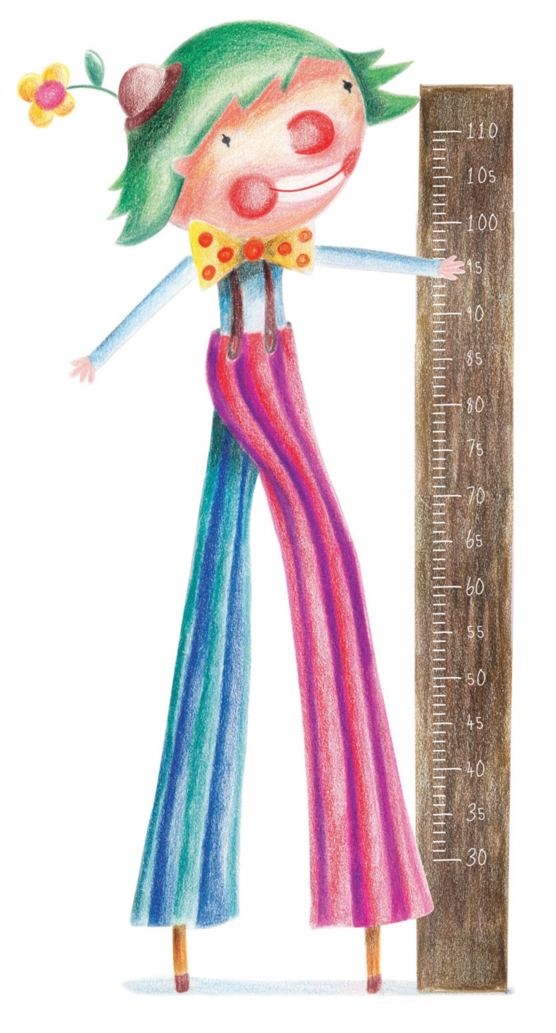 Kids Height Chart Growth Chart Decal Growing Chart Wall Etsy