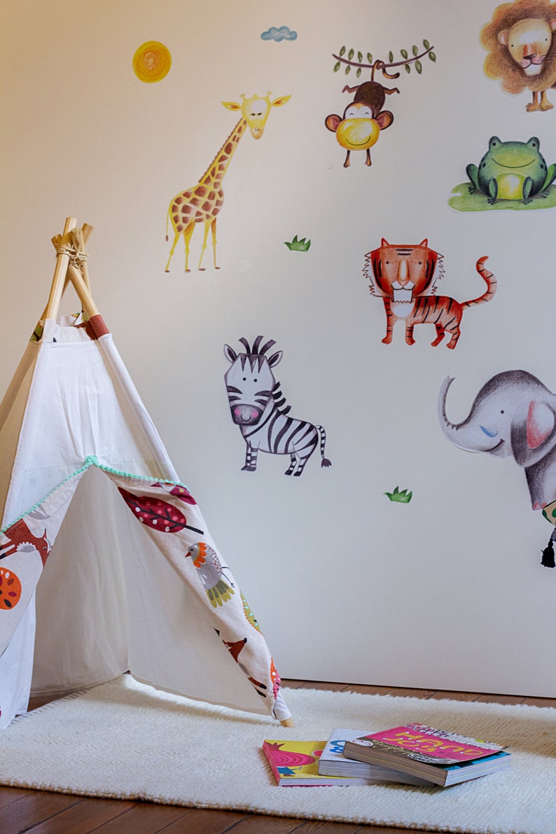 Safari nursery decor SET includes 10 Jungle Animals Extra Etsy