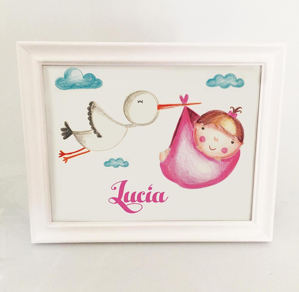 Wall hanging baby room newborn unique gift baby girl name