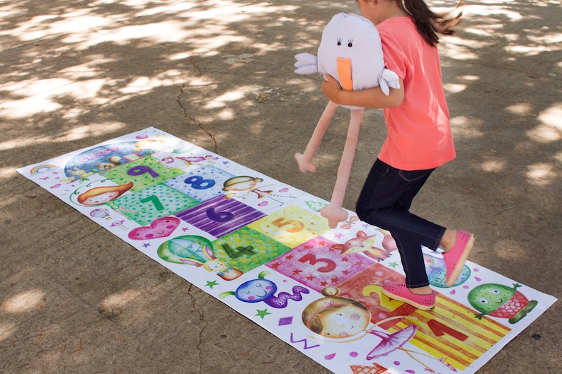 Outdoor Games for Kids Play Mat Floor Rug Kids Birthday Etsy