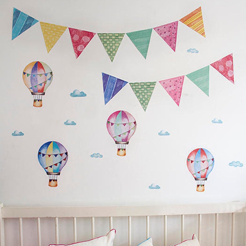 Cute Baby Room Flags Kids Decal Pennant Flag Nursery Birds Etsy