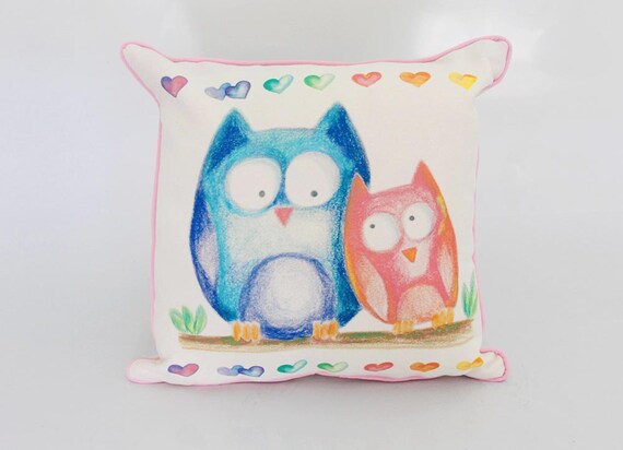 Owl Pillow Pillows Kid Cover Owl Decorations For Nursery Etsy