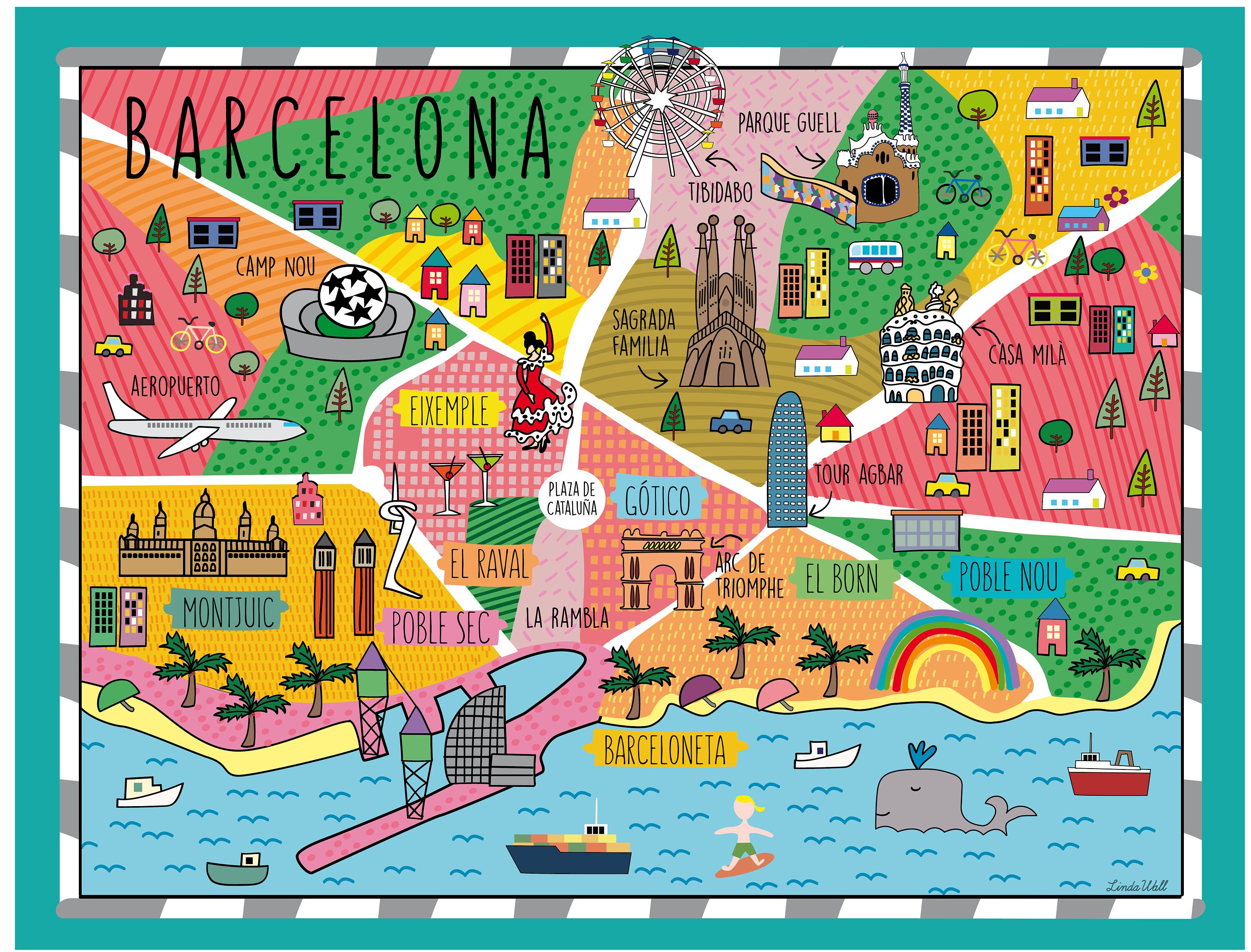Barcelona Map Printable Printable Free Templates Barcelona Map Printable Printable Free Templates