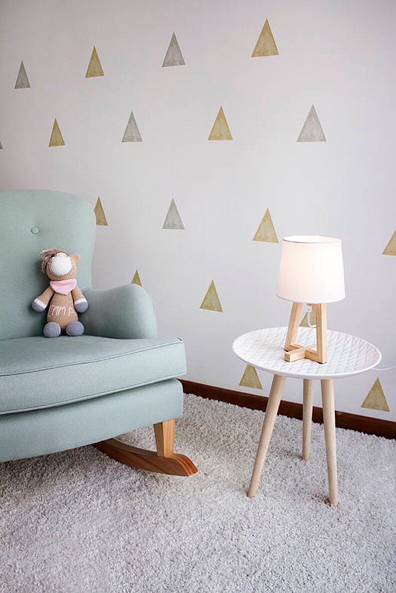 Nursery Decor Triangle Wall Decal Set 45 Vinyl Wall Decals in Etsy