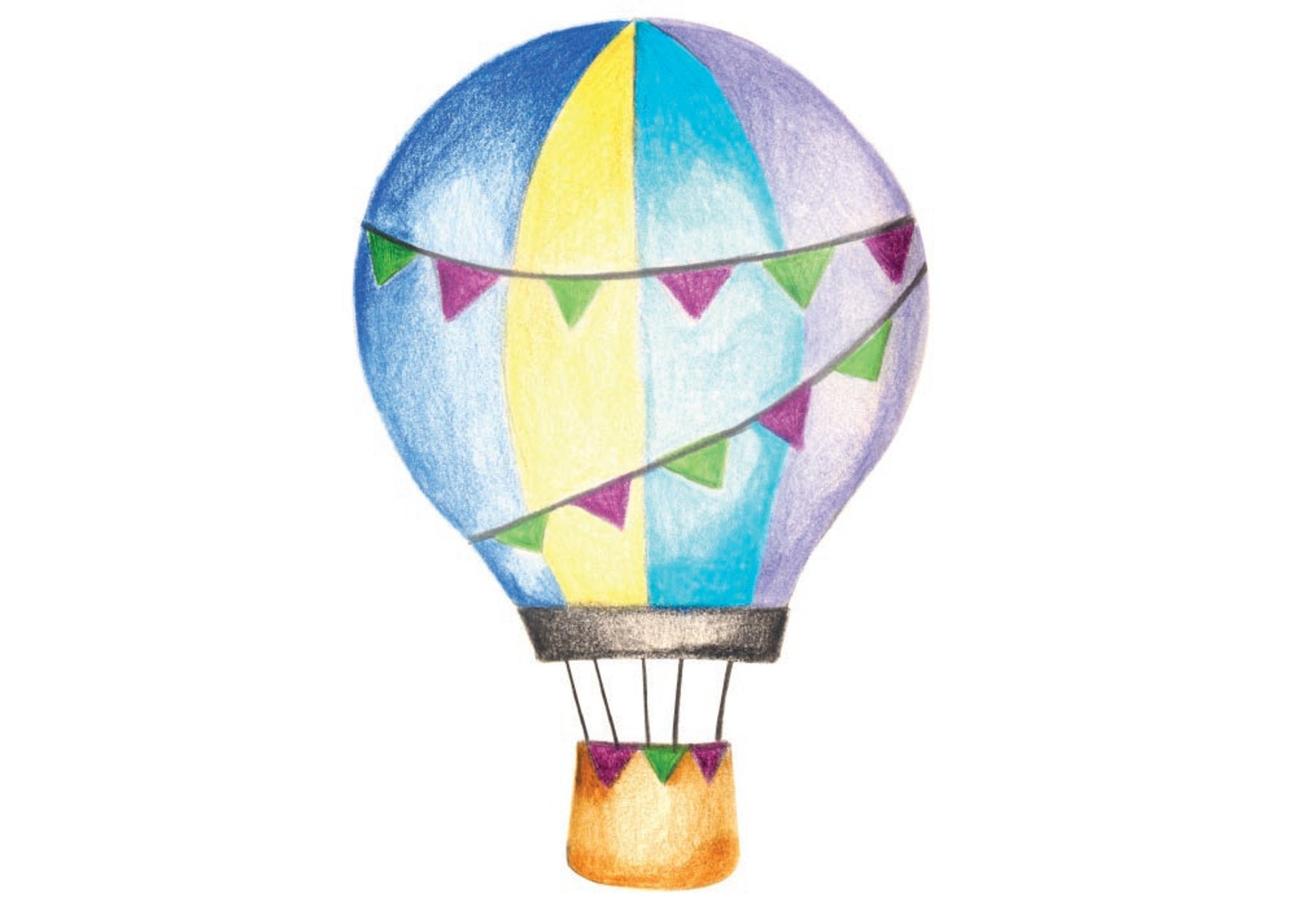 Hot Air Balloon Nursery Kids wall decal Hot Air Balloon Etsy