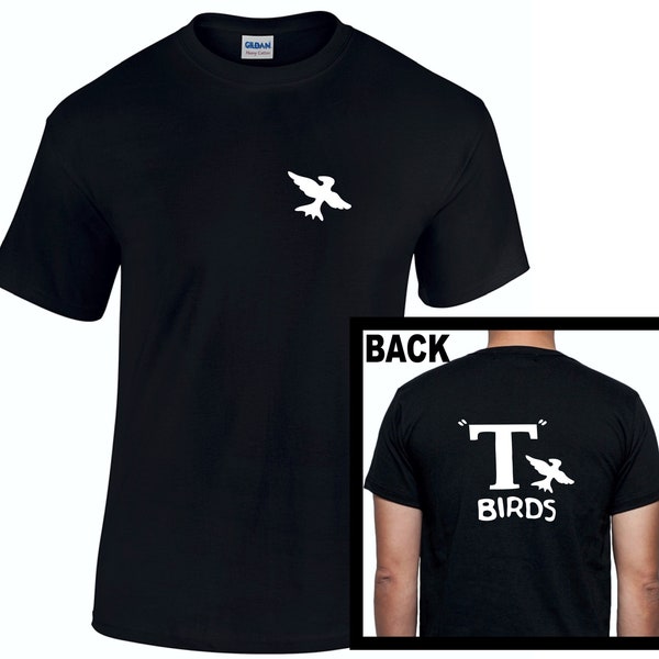 T Birds T-Shirt Grease John Travolta Top Birds Men Kids Rydell High 80s Retro. KIDS/ADULTS SIZES