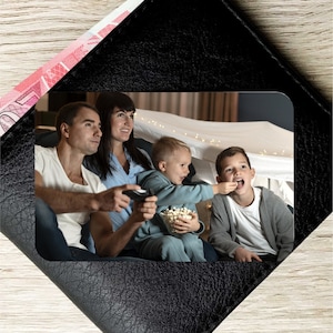 Tarjeta de monedero con foto y mensaje de Metal de color de aluminio personalizado/recuerdo de tarjeta de memoria con foto sentimental