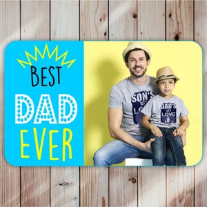 Gepersonaliseerde BESTE DAD OOIT aluminium metalen fotokaart portemonnee portemonnee | Sentimenteel fotogeheugenkaart aandenken