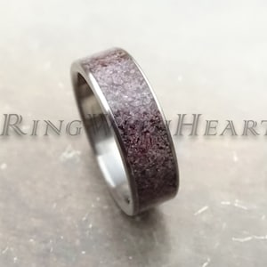 Bague grenat véritable avec titane, pierre de naissance de janvier, alliance hypoallergénique, cadeau de fête des mères, bague pour elle
