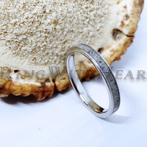 Deer Antler Ring with Titanium, Hypoallergenic Wedding Band, Engagement Ring, Birthday Gift, Hunters Gift, Antler Ring, Valentines Day Gift