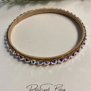 Swarovski Crystal Bracelet, Ballroom Dance Bracelet, ballroom jewelry, AB Swarovski Crystal Bracelet 1/4&quot; wide- 1 Row,  Bangle Bracelet