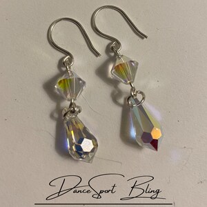 Ballroom Dance Earrings, Ballroom Dance Jewelry, Ballroom Earrings, Swarovski Earrings, Dangle Earrings,Sparkly Earrings,Rhinestone Earrings