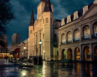 New Orleans, Print, New Orleans Louisiana, New Orleans Photograph, French Quarter Art, New Orleans Art, St. Louis Cathedral, Jackson Square