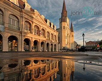 Jackson Square, St. Louis Cathedral, New Orleans,  New Orleans Art,  French Quarter Art, Wall Decor,