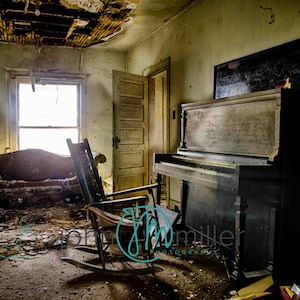 Urban Decay, Piano, Abandoned House, Wall Decor, Home Decor, Abandoned, Fine art print, Farm House,