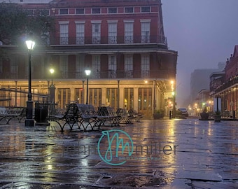 Stampa, New Orleans, Louisiana, New Orleans, New Orleans fotografare, arte quartiere francese, New Orleans Art, Cattedrale di St. Louis, Jackson Square