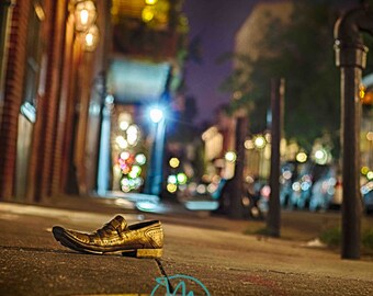 New Orleans, Louisiana,  Louisiana, Print, New Orleans Photograph, French Quarter Art, New Orleans Art, Gold Shoe, Street Perfomer