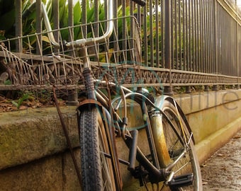 Bicicletta, fotografia di New Orleans, bici stampa, stampa d'arte di New Orleans, bicicletta (bici) parete arte, Oggettistica per la casa di biciclette (bici)