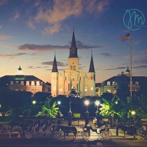 Catedral de San Luis, Nueva Orleans, Impresión de Nueva Orleans, Fotografía de Nueva Orleans, Arte del Barrio Francés, Impresión de Nueva Orleans, Fotografía, Decoración de la pared