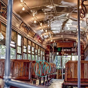 Bonde de Nova Orleans, arte do bairro francês, arte de Nova Orleans, impressão de belas artes