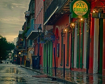 Pat O'Briens, New Orleans,  French Quarter Art, New Orleans Art, Fine Art Print
