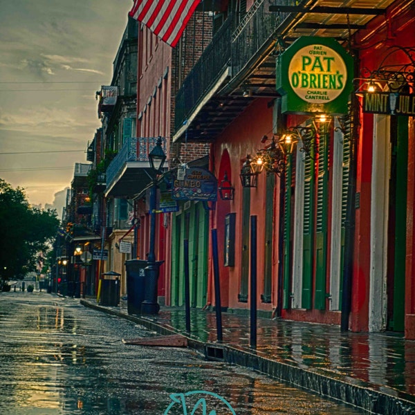 Pat O'Briens, New Orleans, Frans kwartaal Art, New Orleans kunst, Fine Art Print