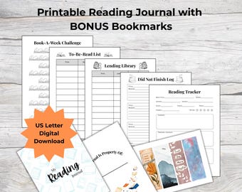 Reading Journal, Book Tracker, Lending Library, Reading Log, Reading Library, Book Log, Reading List, Book Journal, Reading Diary