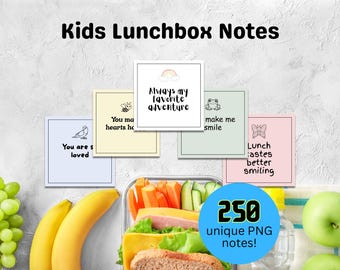 Kids Lunchbox Notes, 250 PNG notes