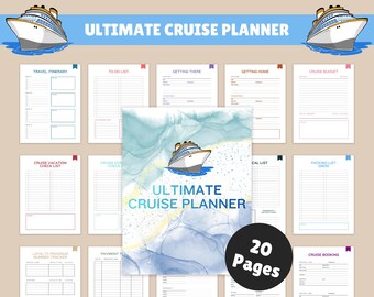 Ultimate Cruise Planner, Cruise Itinerary, Cruise Packing List, Travel Organizer, Cruise Trip Organizer, Cruise Port Day Planner