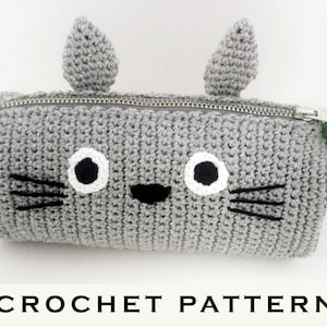 Totoro Pencil Case Crochet Pattern PDF image 1