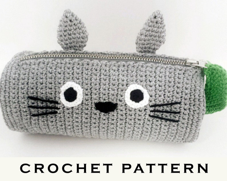 Totoro Pencil Case Crochet Pattern PDF image 1