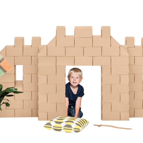 Large Building Blocks | 100 XXL piece playset for kids | build fortress, play shop, play kitchen, race care | for role play | 7.87x3.93inch