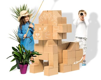 cardboard box blocks