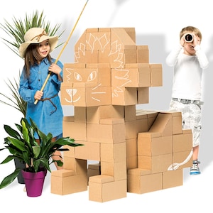Mega Cardboard Building Blocks 60XXL GIGI Bloks Set / Big Interlocking Jumbo Blocks / Large Blocks / Giant Building Bricks