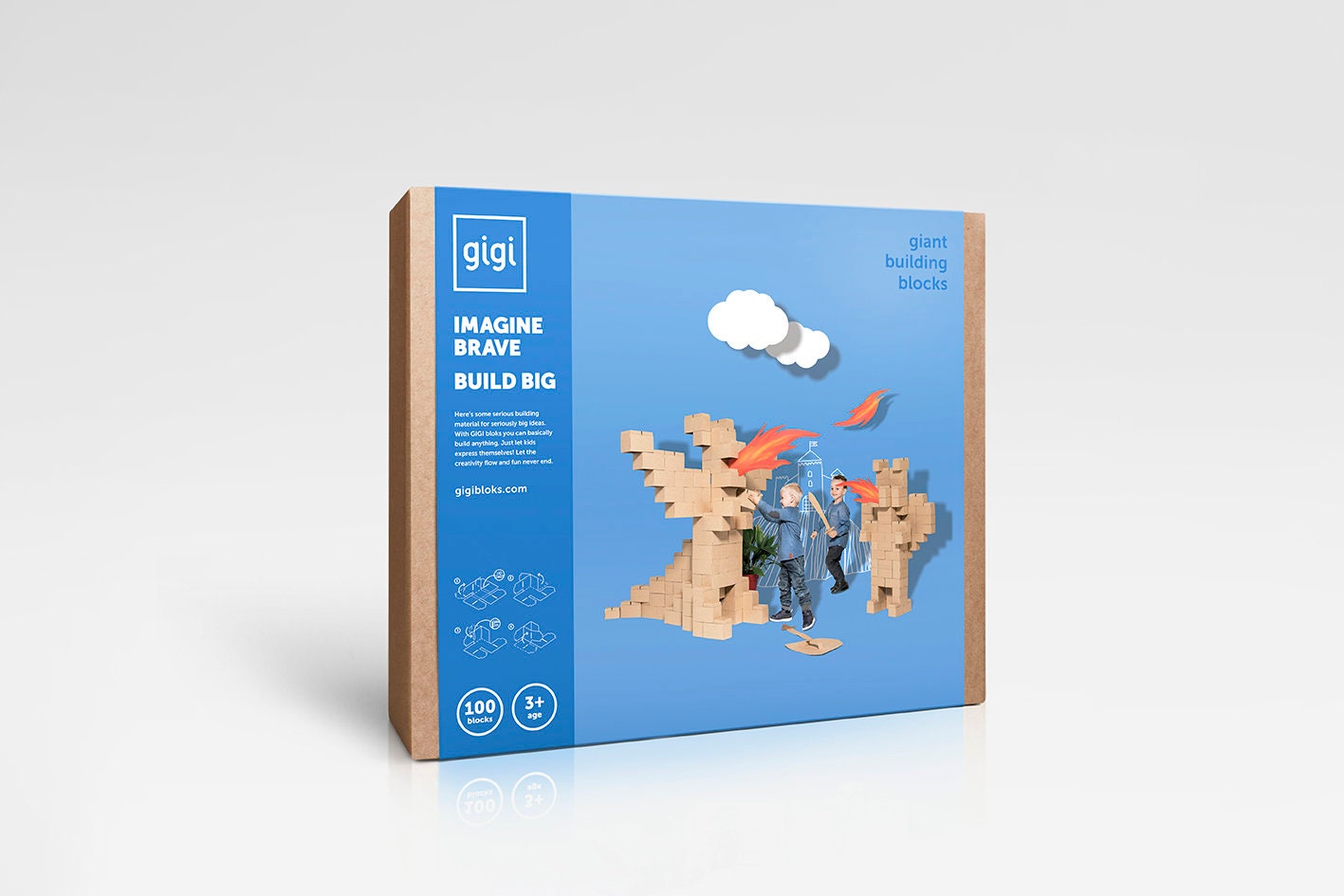 Large Building Blocks 100 XXL Piece Playset for Kids Build