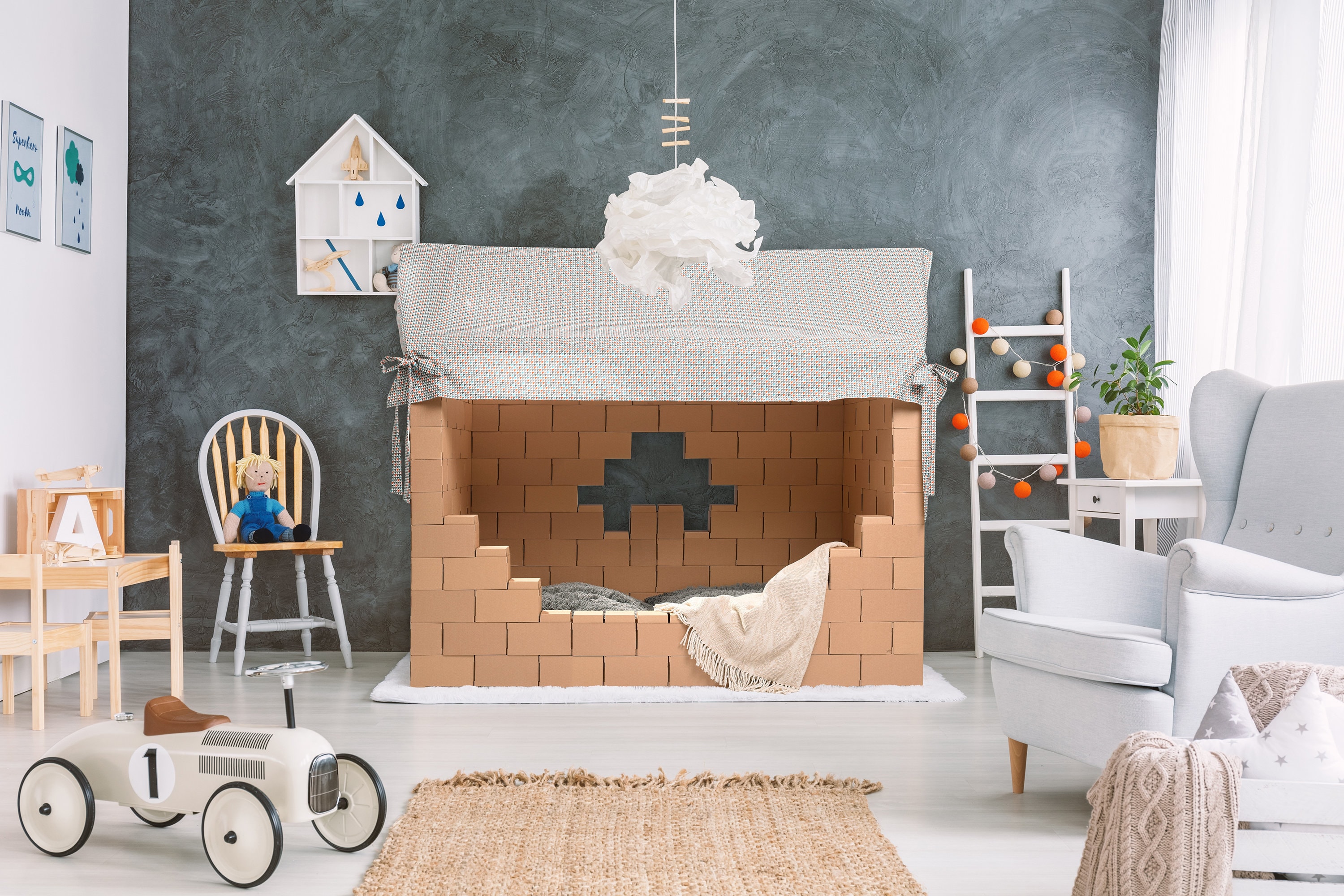 Twin loft bed with stairs and slide deals