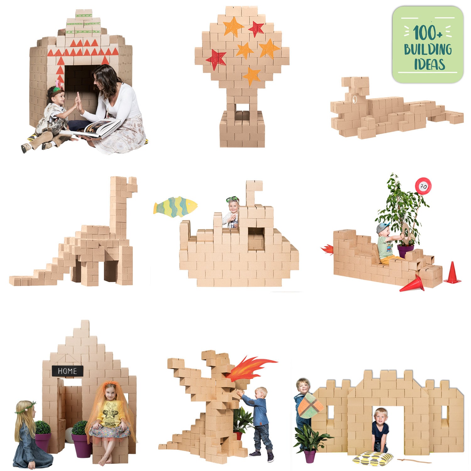 Mega Building Blocks, 200XXL Piece Set Educational Toys L Build Play ...